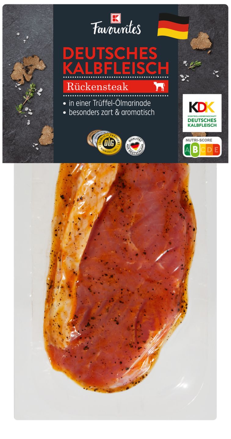 K-FAVOURITES Dtsch. Kalbsrückensteak in Trüffel-Ölmarinade