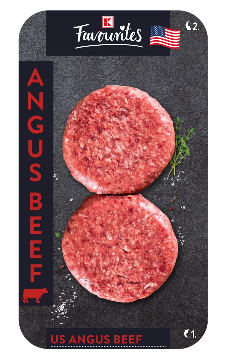 K-FAVOURITES US-Beef-Burger vom amerikan. Angusrind