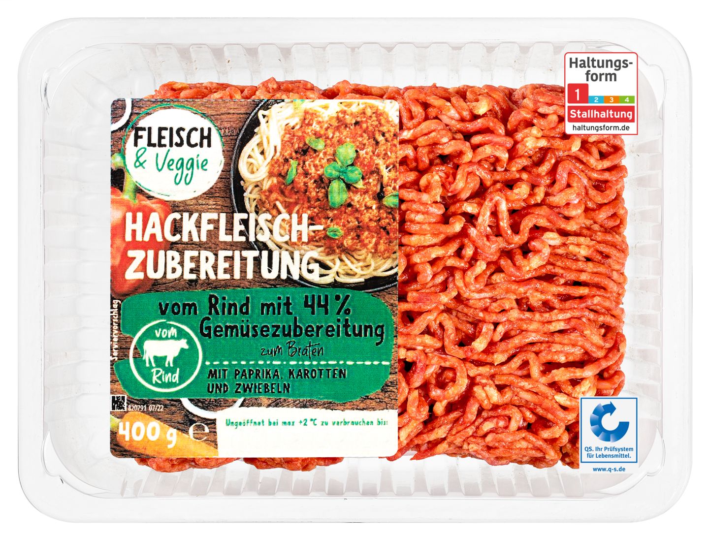 FLEISCH & VEGGIE Hackfleischzubereitung mit Gemüse