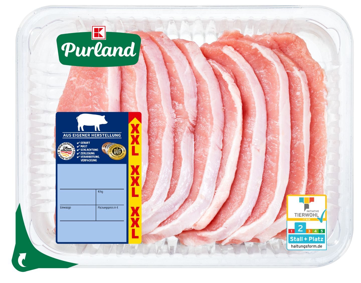 K-PURLAND Minutensteaks XXL aus dem Schweinelachs