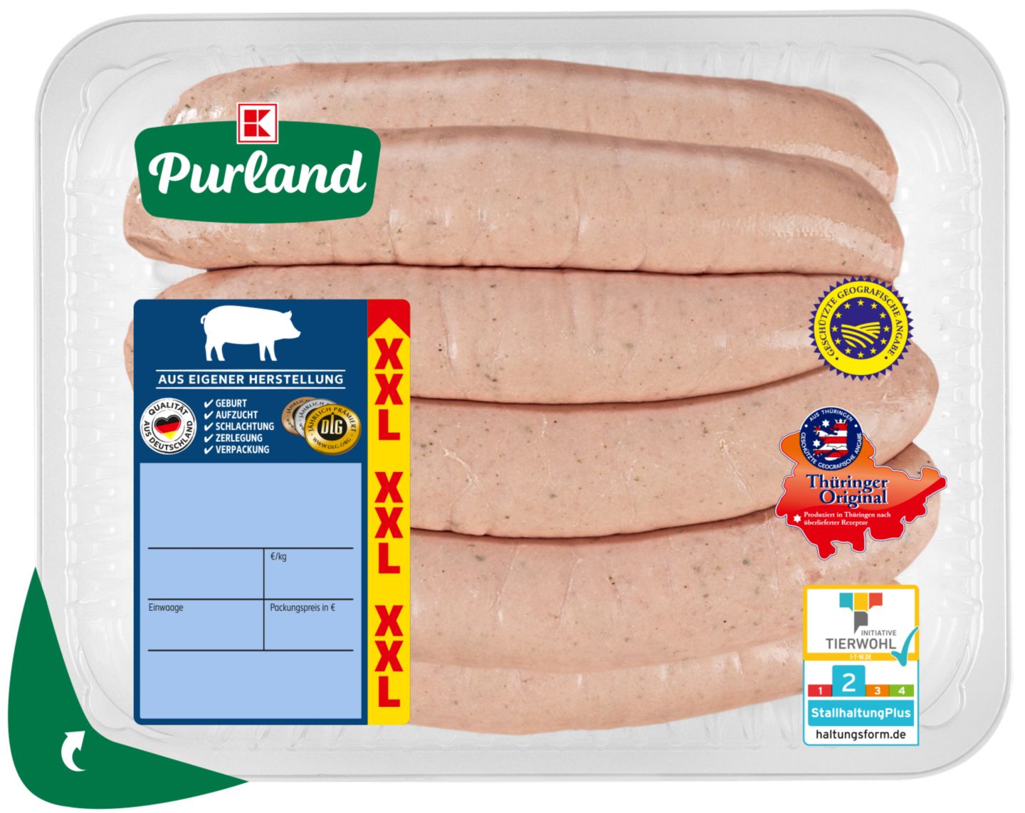 K-PURLAND Thüringer-Rostbratwurst XXL