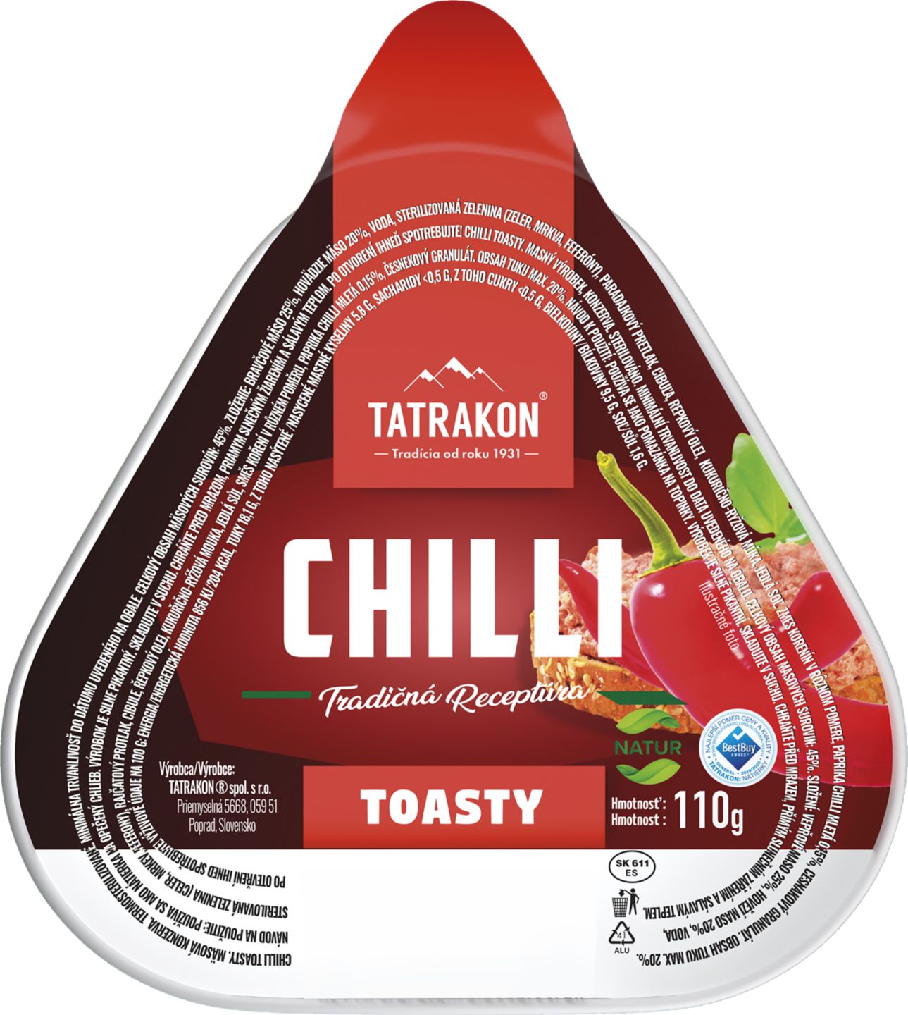 Tatrakon Chilli toasty alebo tat.zmes
