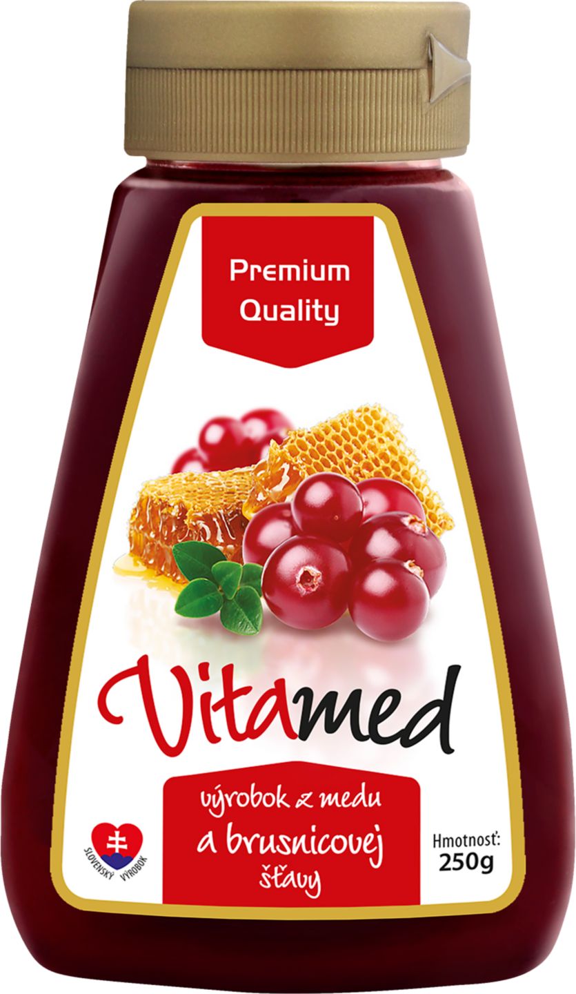 Vitamed výrobok z medu
s príchuťou brusnice