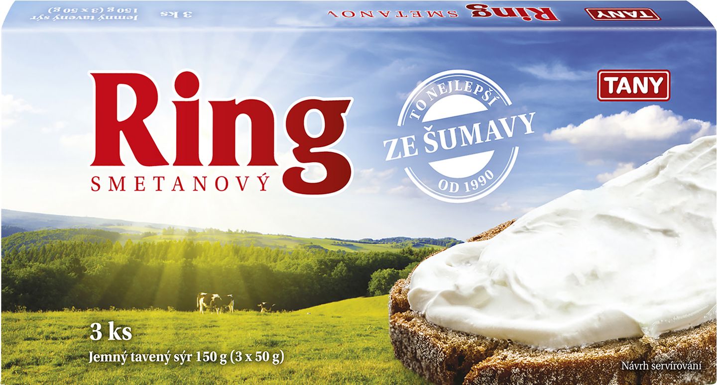 Tany Ring Tavený syr
so šunkou alebo natur