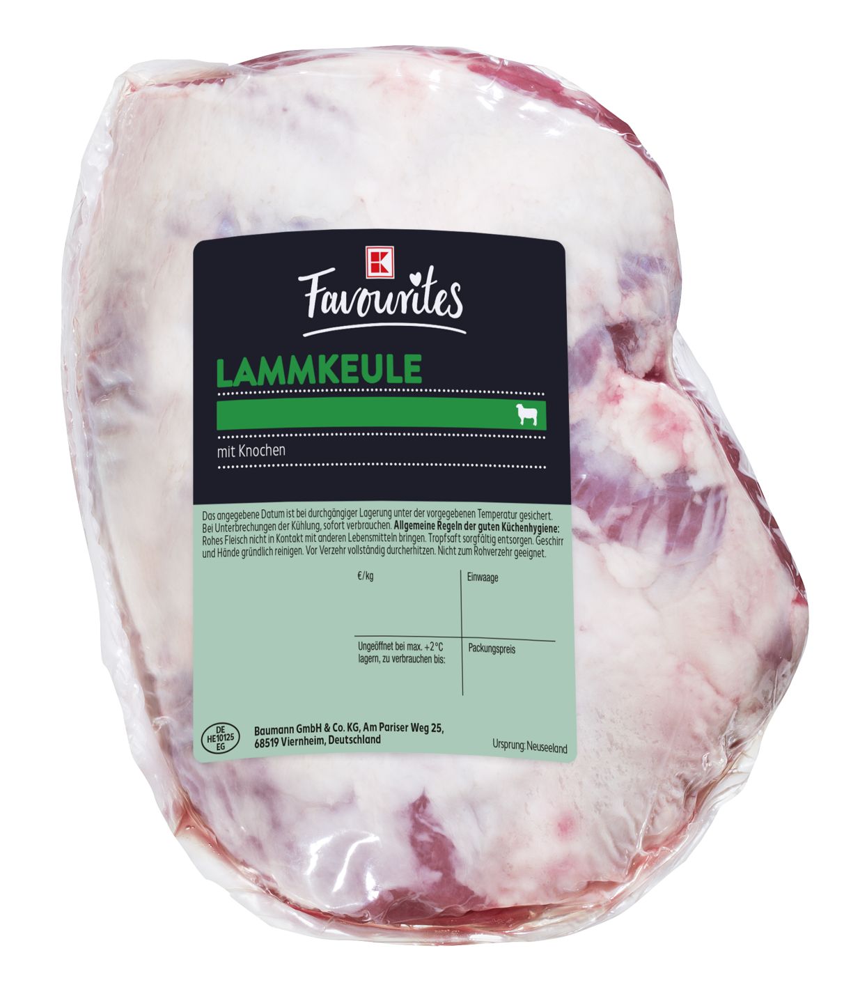 K-FAVOURITES Frische Lammkeule mit Knochen