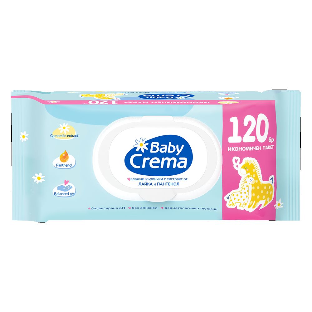 Изображение на Baby Crema Бебешки влажни кърпички