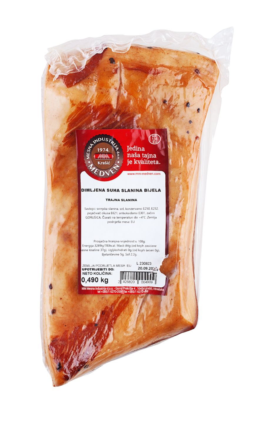 Medven Dimljena bijela slanina
MPC 2.5.2025=6,99€