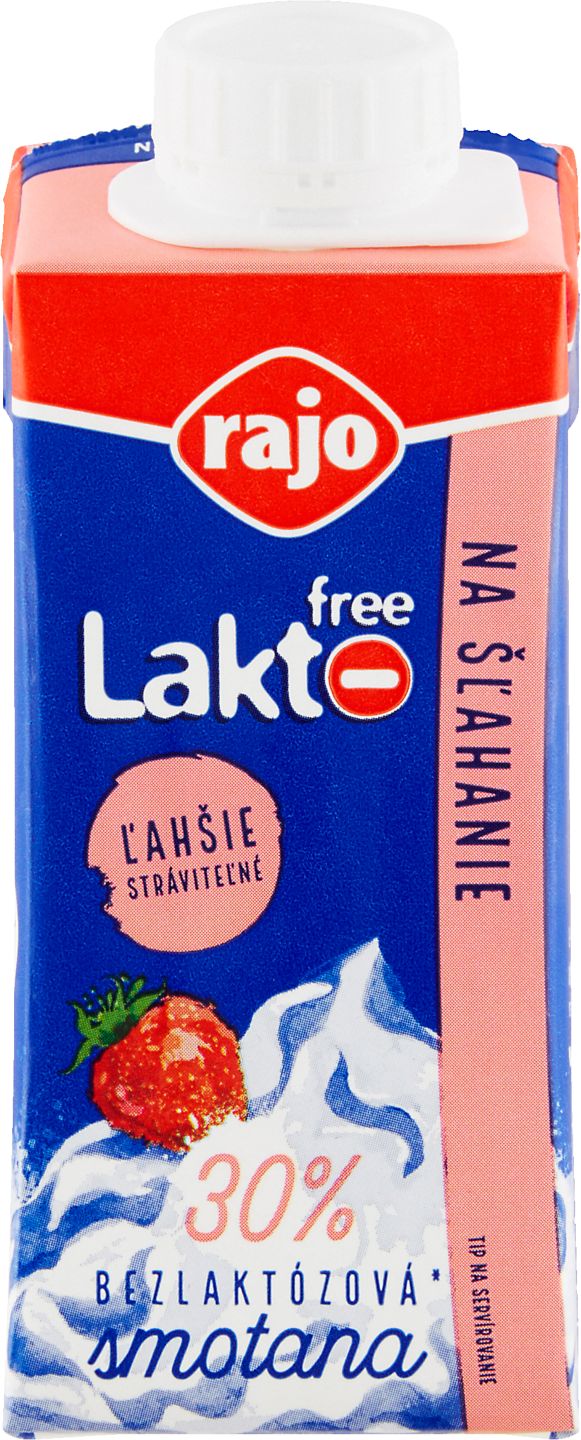 Rajo Trvanlivá delakt.smotana
na šľahanie 30%