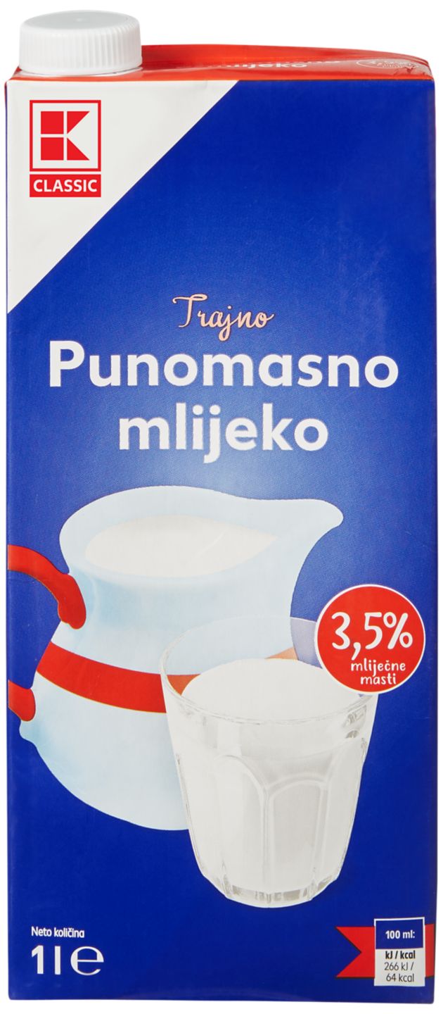 K- Classic Trajno mlijeko
MPC 2.5.2025=1,15€