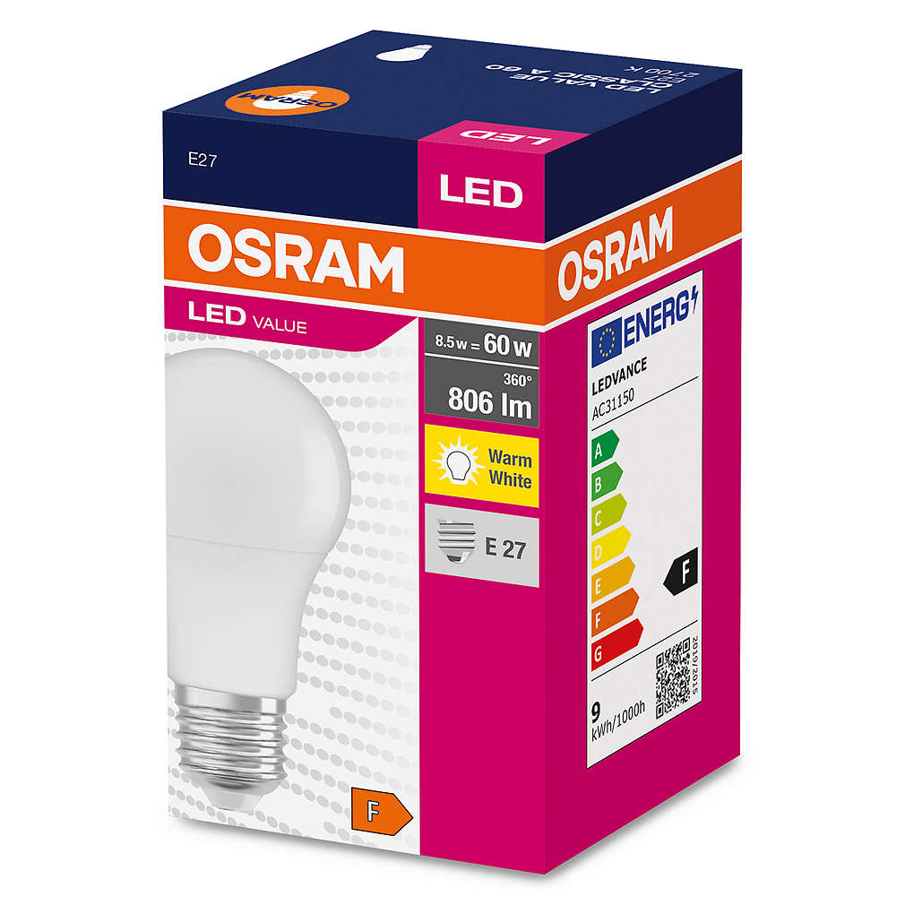 Изображение за продукта Osram LED VALUE крушка 2700 K, 4000 K или 6500 К