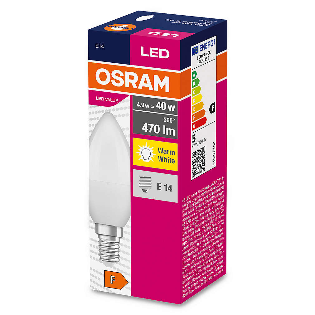 Изображение за продукта Osram LED крушка 4,9 W, E14