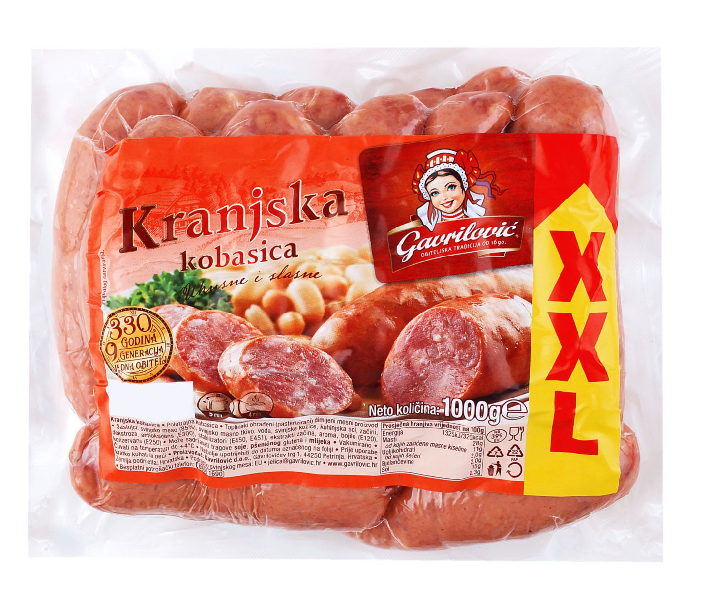 Gavrilović Kranjska kobasica
MPC 2.5.2025=7,99€