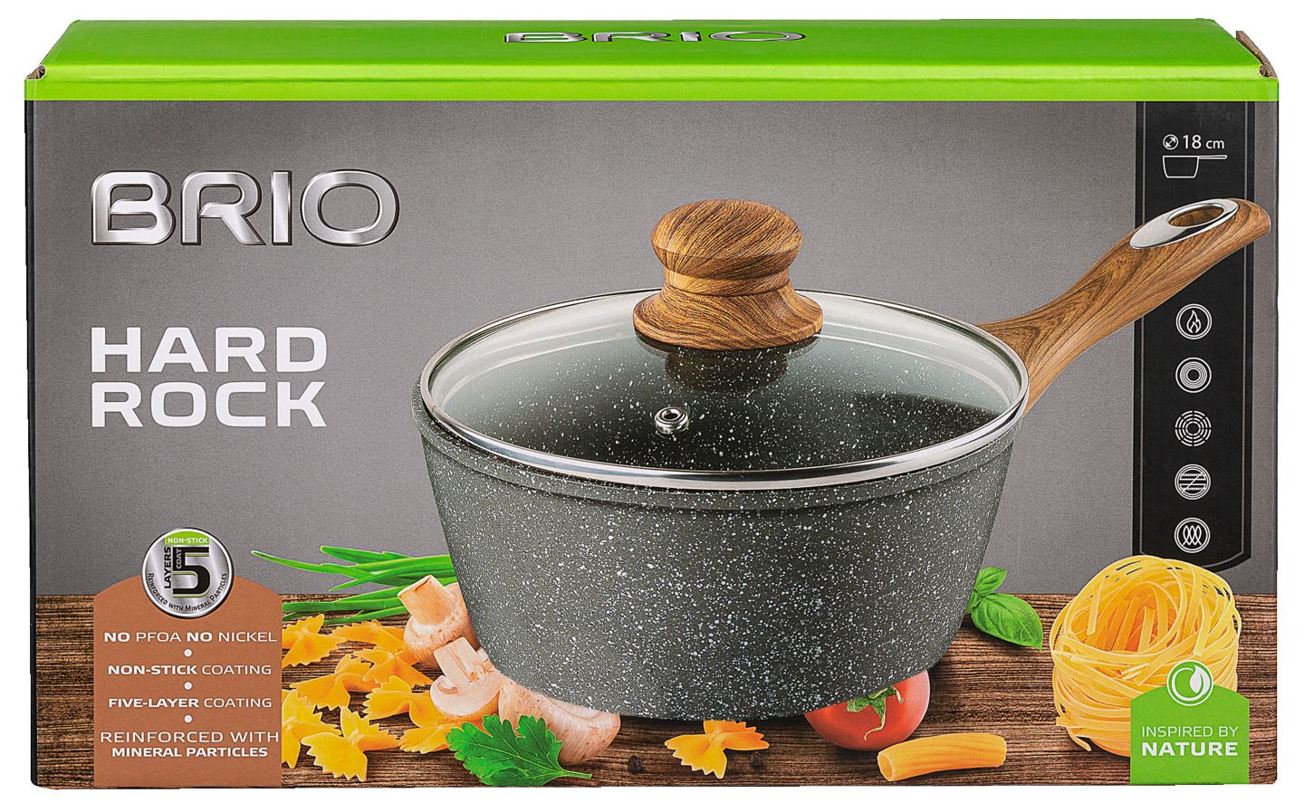 Изображение на BRIO Касерола Hard Rock
Ø18 см
