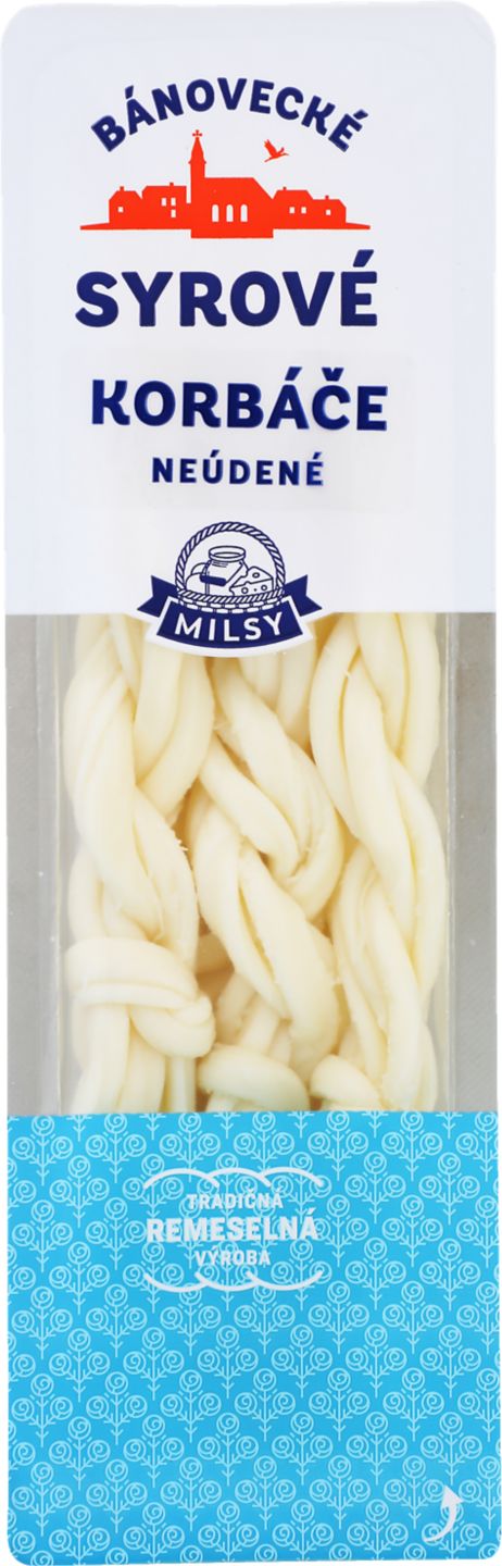 Milsy Bánovecké korbáčiky Polomäkký nezr. parený syr