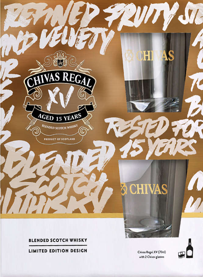 Изображение за продукта Chivas Regal Шотландско уиски + 2 чаши