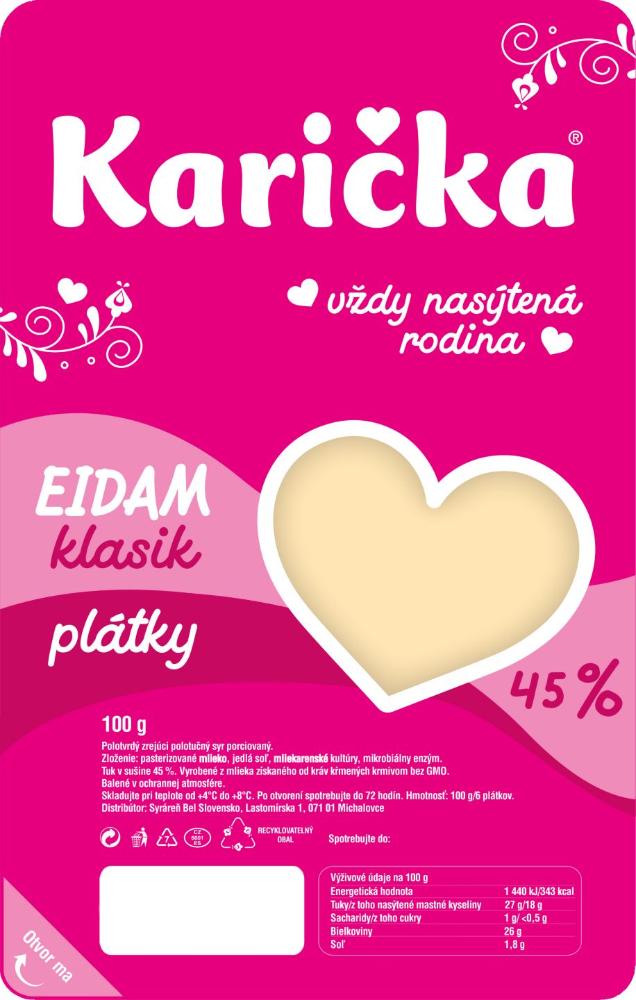 Karička Eidam Polotvrdý syr