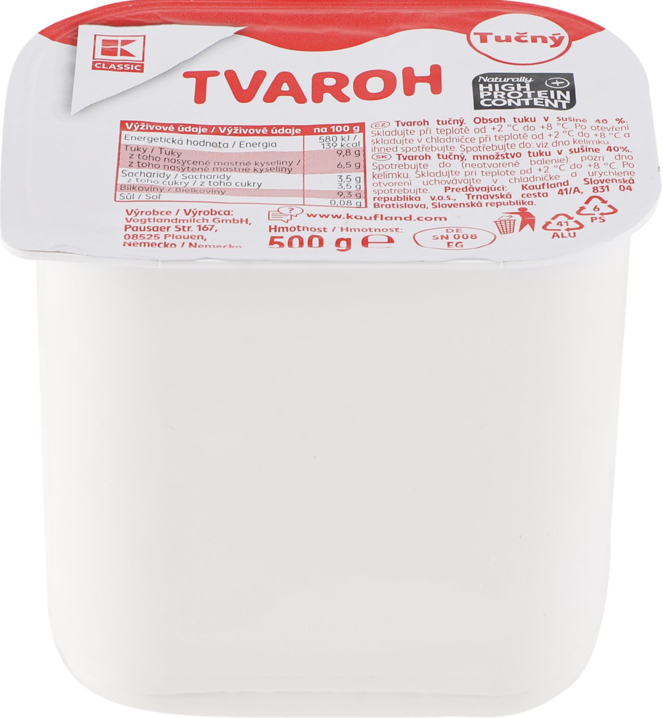 K-Classic Tvaroh tučný