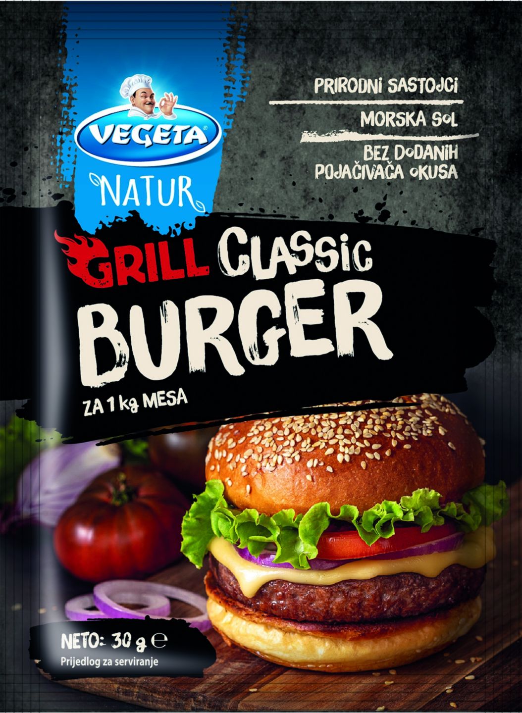 Vegeta Natur Grill Burger classic
MPC 2.5.2025=1,19€