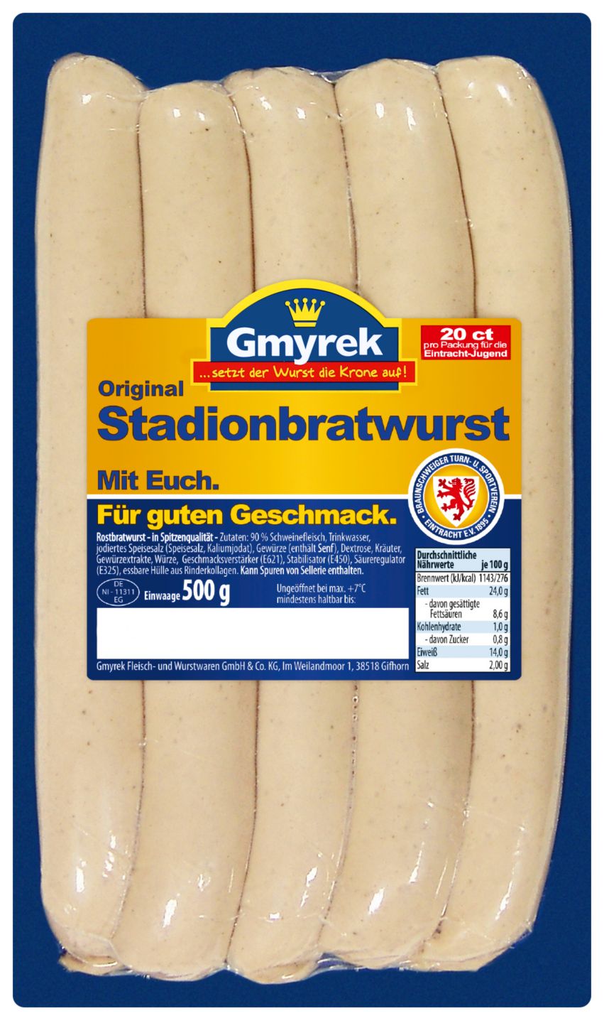 GMYREK Original Stadionbratwurst Eintracht Braunschweig