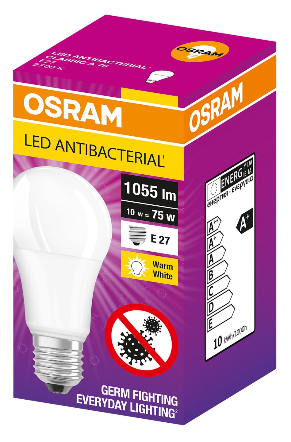 Изображение на Osram LED антибактериална крушка
E27