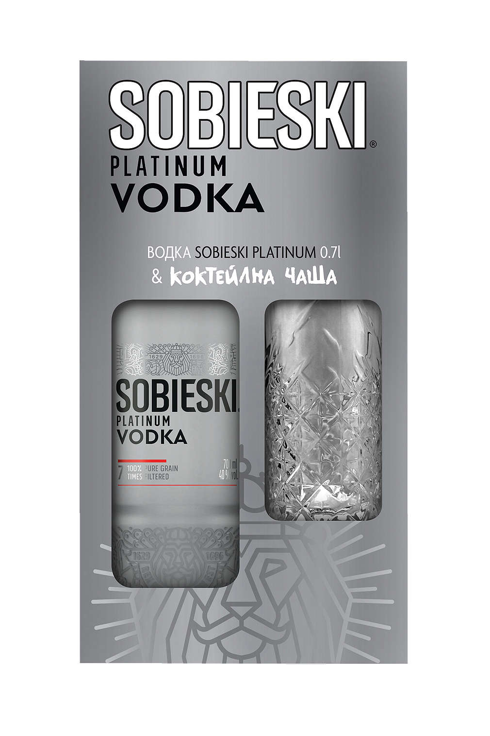 Изображение за продукта Sobieski Водка + коктейлна чаша