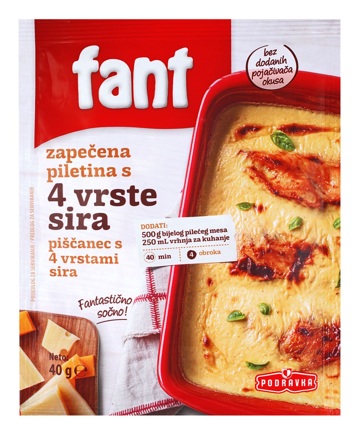 Fant Zapečena piletina 4 sira
MPC 2.5.2025=1,39€