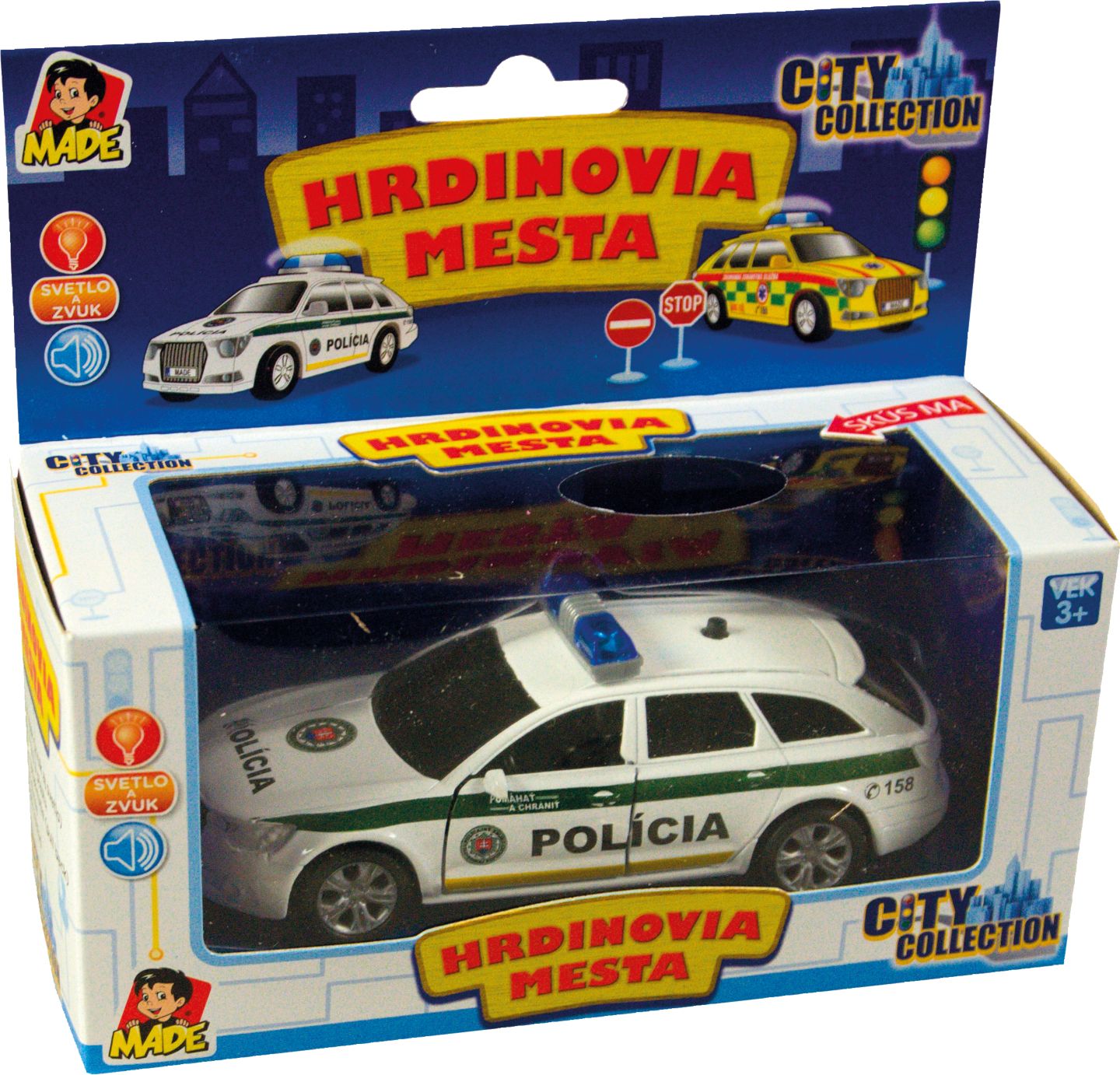 Záchranárske alebo policajné auto