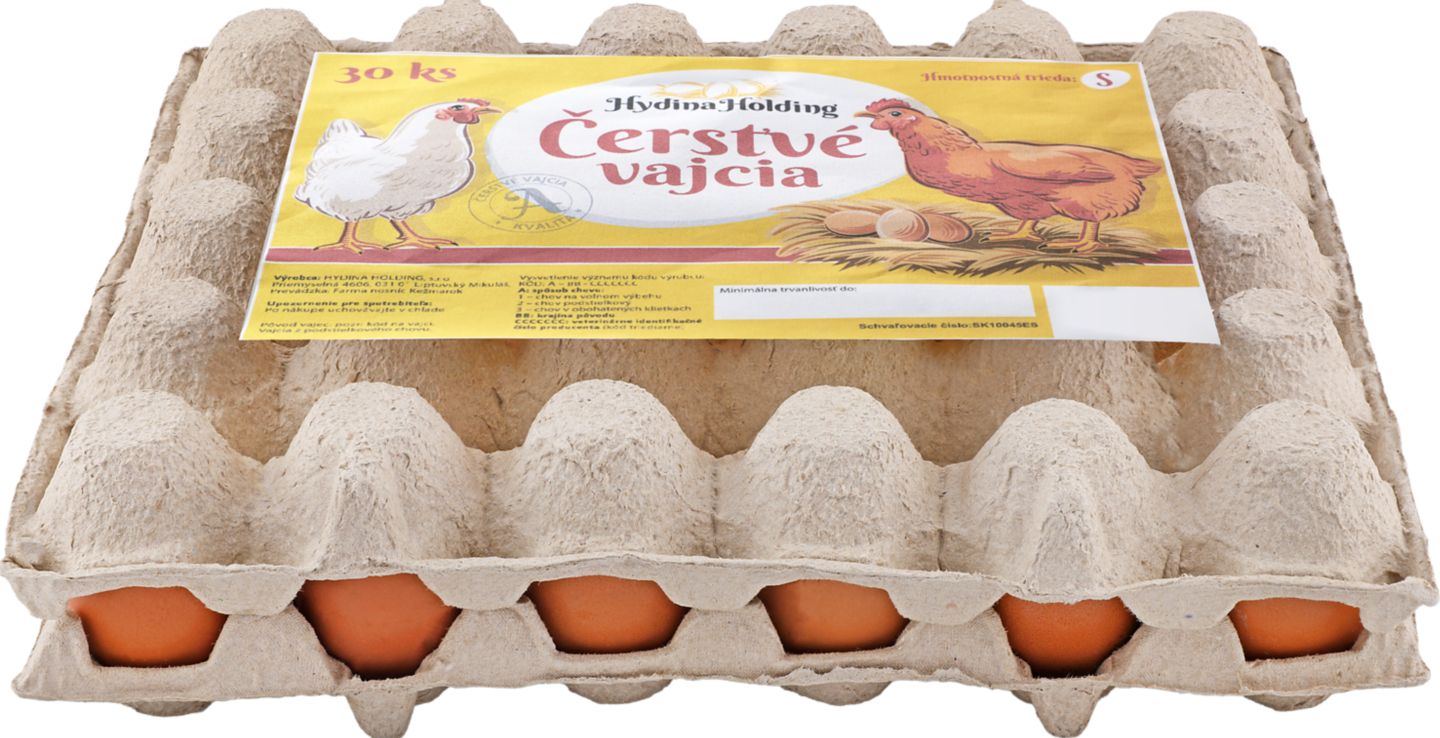 Čerstvé vajcia z podstielkového chovu
hmotnostná trieda S