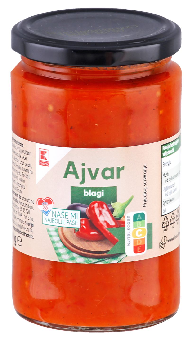 K-Classic Ajvar blagi
MPC 2.5.2025=1,89€