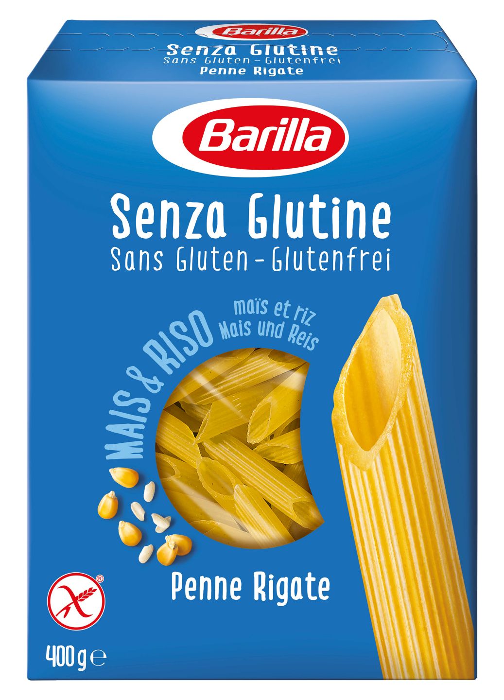 Barilla Penne Rigate bez glutena
MPC 2.5.2025=4,39€