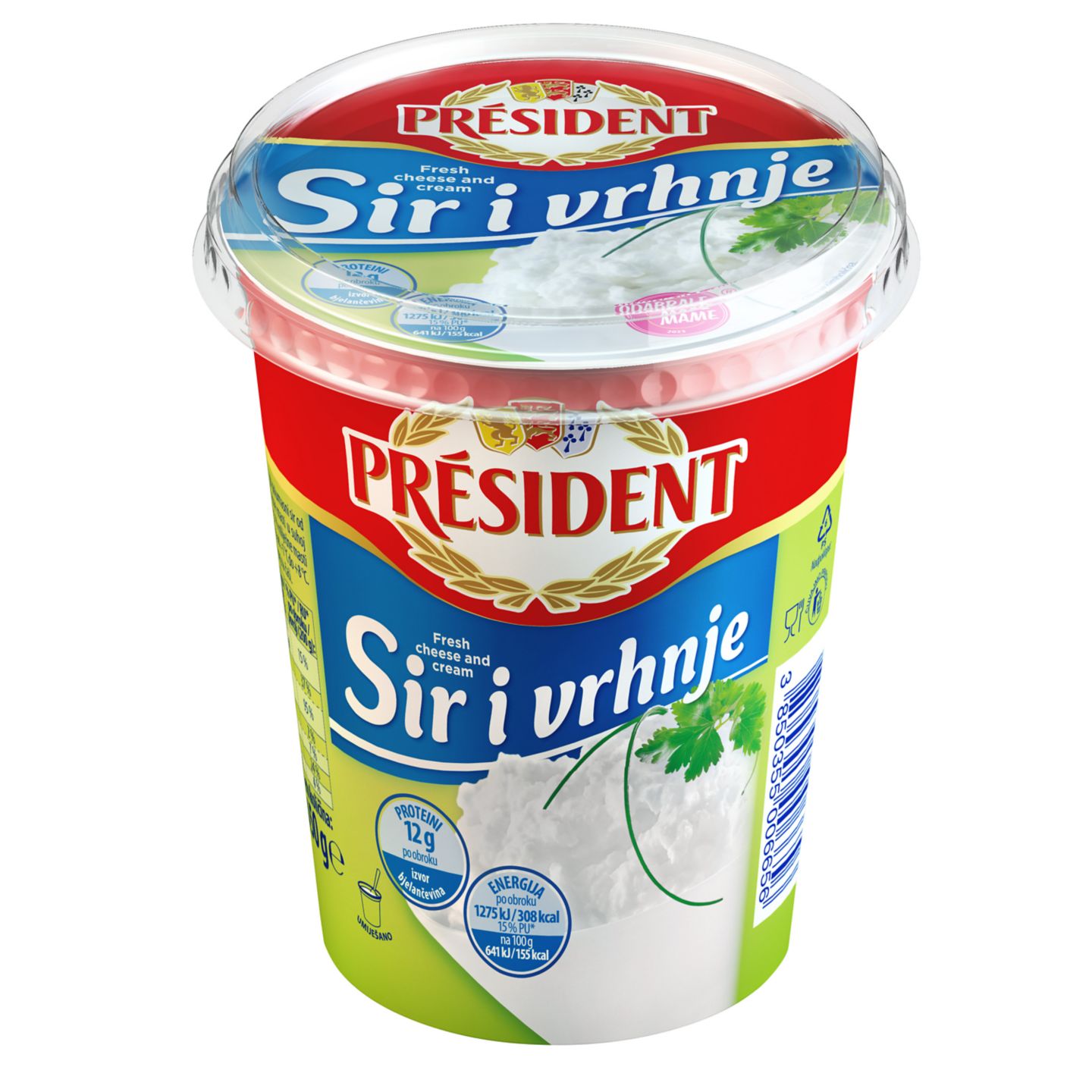 President Svježi sir s vrhnjem