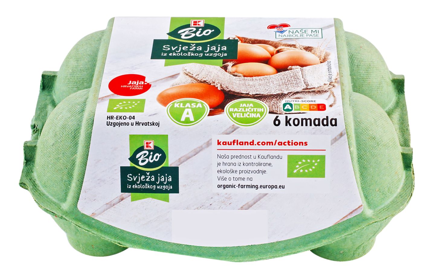 K-Bio svježa jaja Razne vel., ekološki uzgoj
MPC 2.5.2025=2,69€