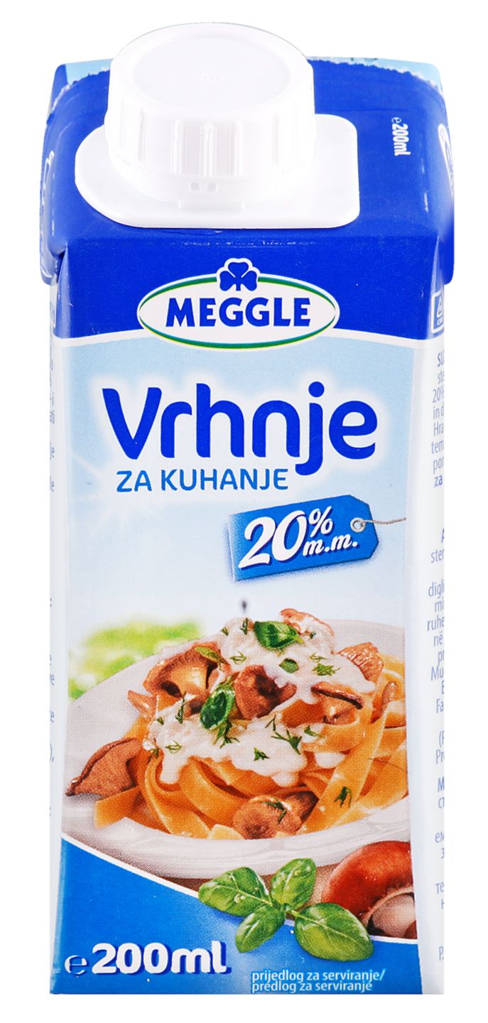 Meggle Vrhnje za kuhanje 20% m.m.
MPC 2.5.2025=1,69€