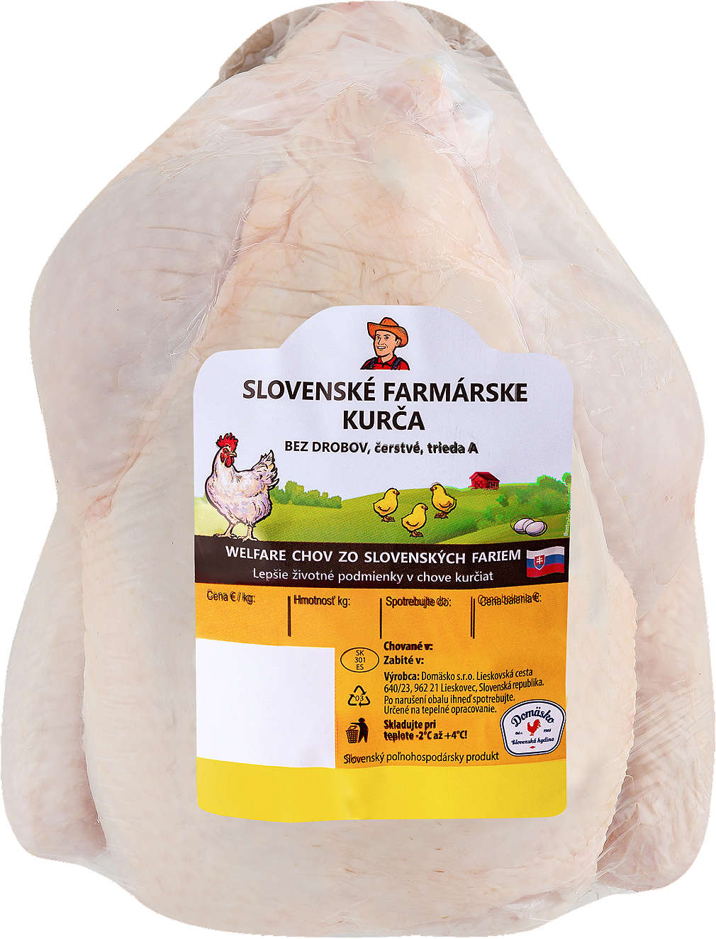 Zobrazenie výrobku Hydina Slovensko Slovenské farmárske kurča bez drobov