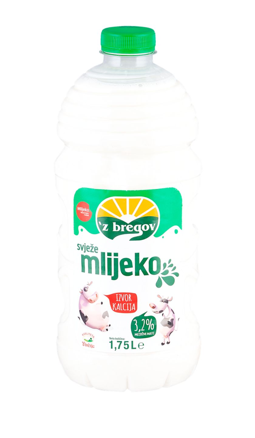 `Z bregov Svježe mlijeko, 3,2% m.m.
MPC 2.5.2025=2,39€