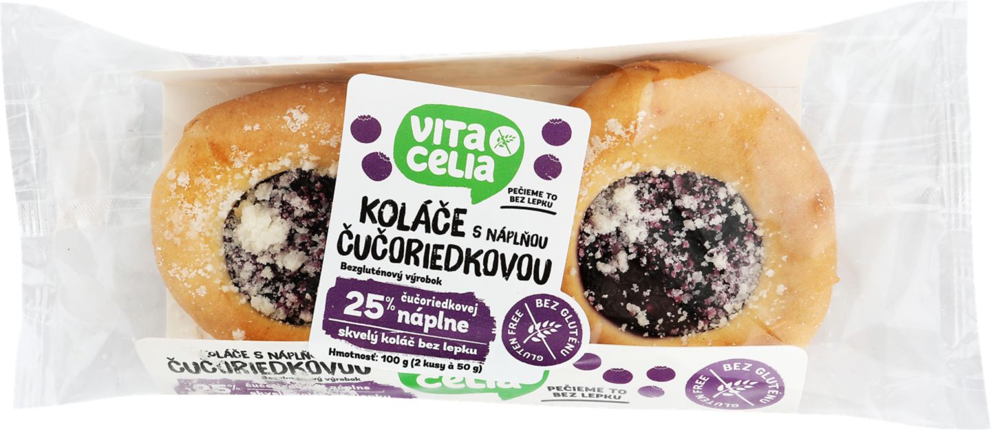 Koláče bezgluténové s náplňou čučoriedkovou