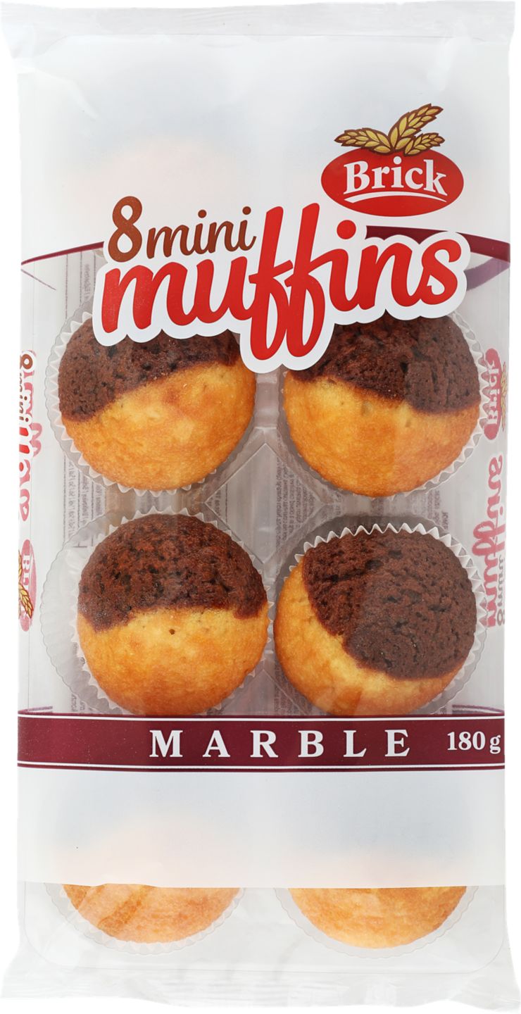 BRICK Mini muffiny
mramorové alebo citrónové