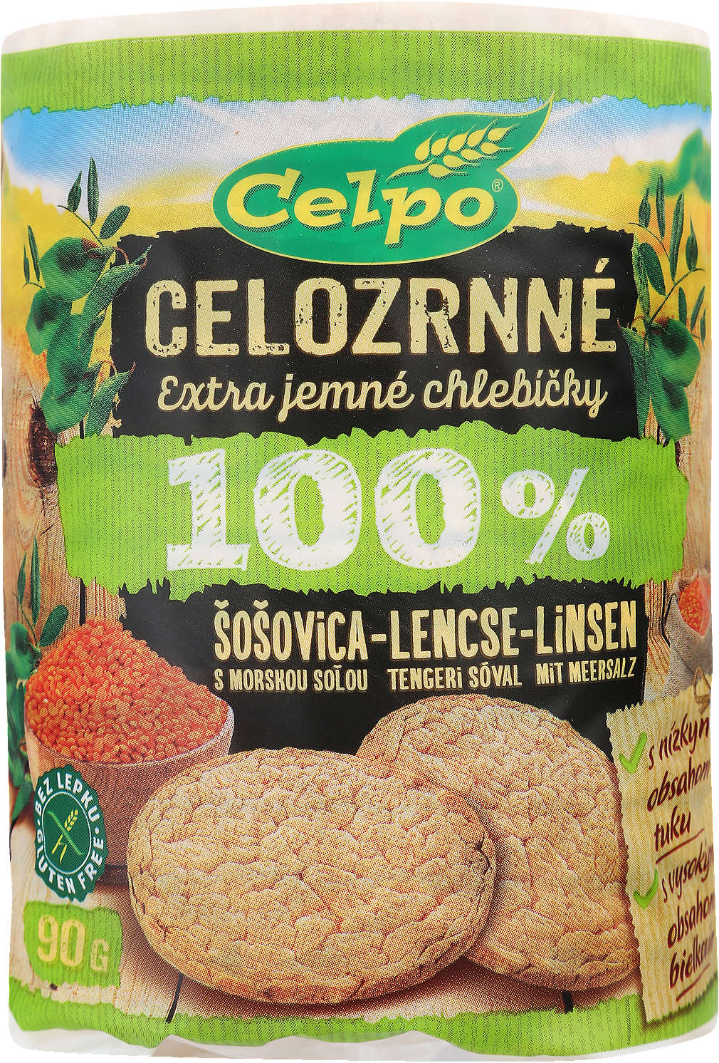 Zobrazenie výrobku CELPO Chlebíčky s morskou soľou šošovičové alebo hrachové