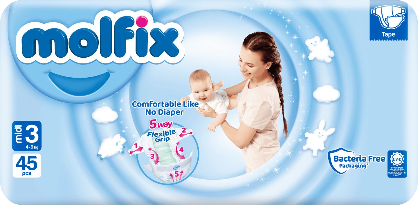 Molfix Scutece pentru copii 45 buc