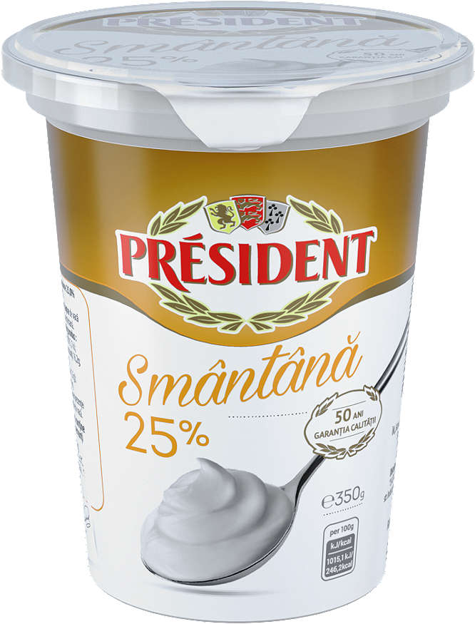 Afișarea ofertelor President smântână 25% grăsime 350 g