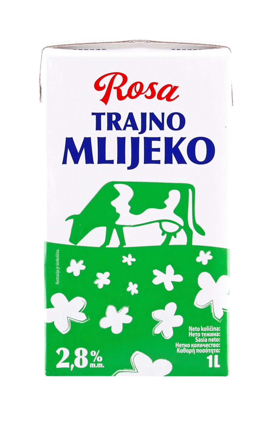 Rosa Trajno mlijeko, 2,8% m.m.
MPC 2.5.2025=0,69€