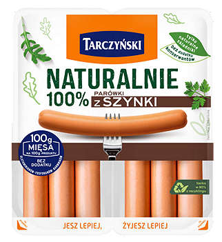 Tarczyński Naturalnie 100% Parówki z kurczaka, z szynki