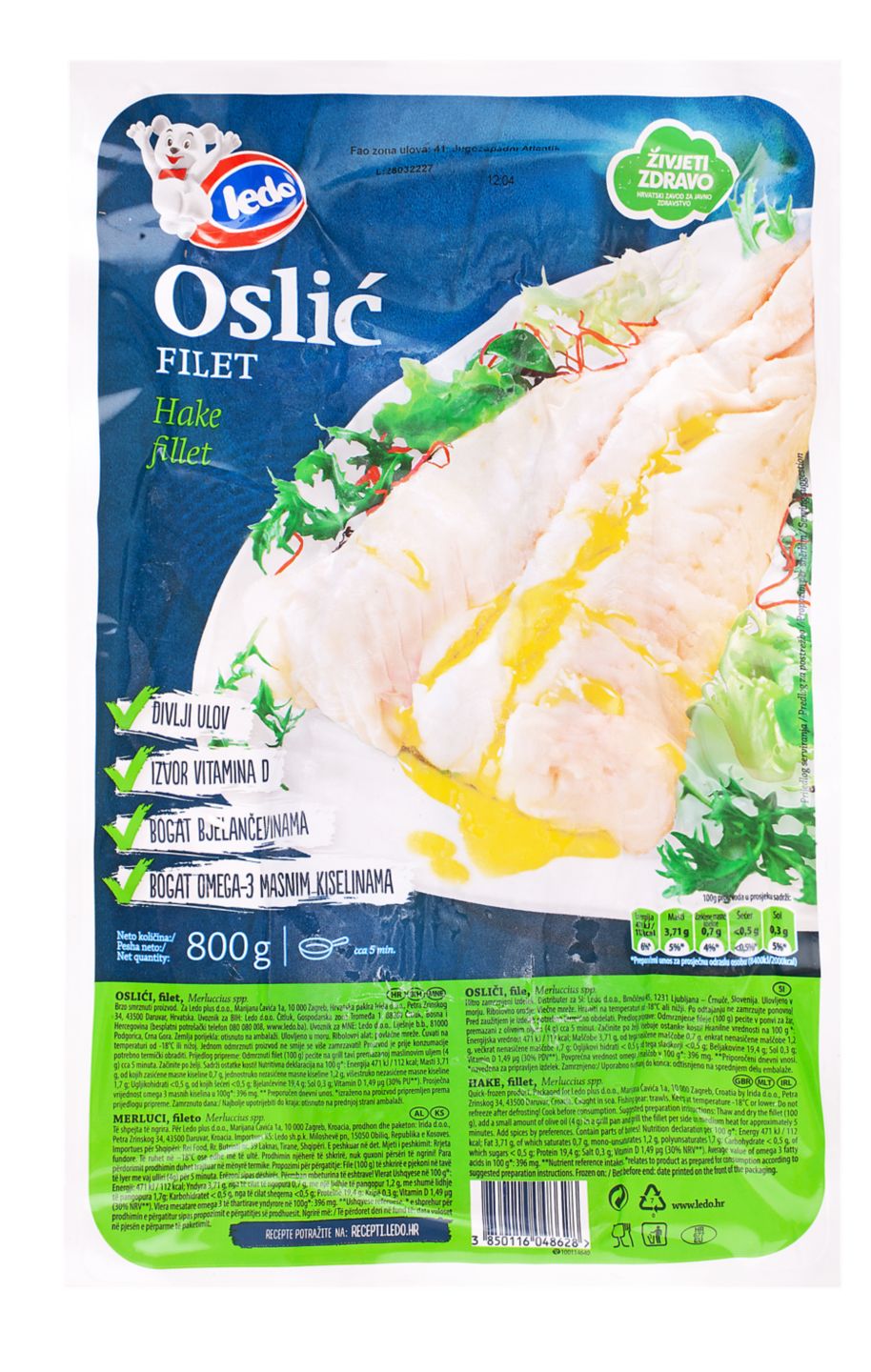 Ledo Oslić filet
MPC 2.5.2025=10,49€