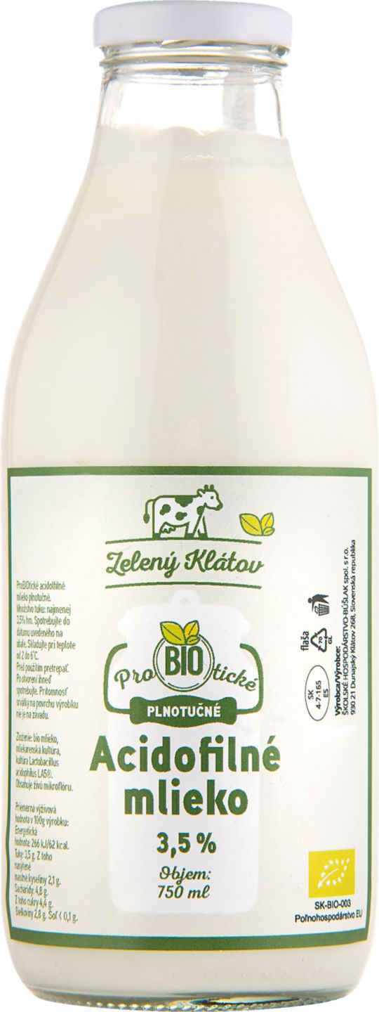 Zelený Klátov BIO Probiotické
acidofilné mlieko