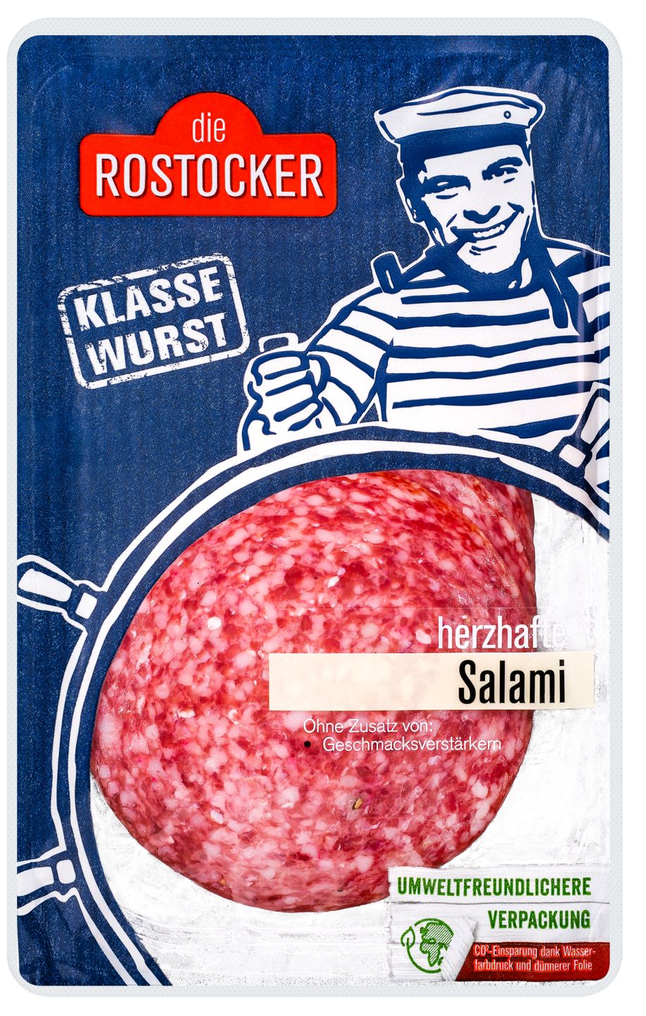 DIE ROSTOCKER Salami oder Cervelatwurst