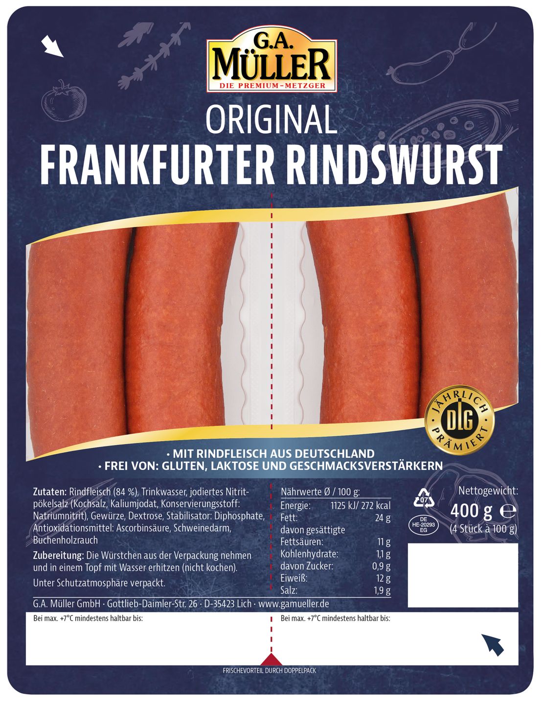 G.A. MÜLLER Orig. Frankfurter Rindswurst