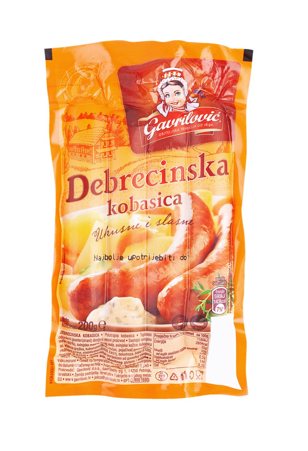 Gavrilović Debrecinska kobasica
MPC 2.5.2025=2,39€