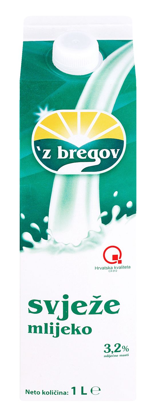 `Z bregov Svježe mlijeko, 3,2% m.m.
MPC 2.5.2025=1,39€