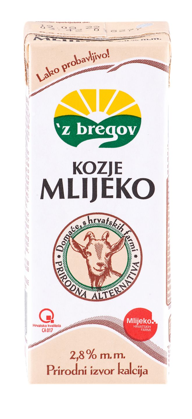 `z bregov Kozje mlijeko, 2,8% m.m.
MPC 2.5.2025=0,95€