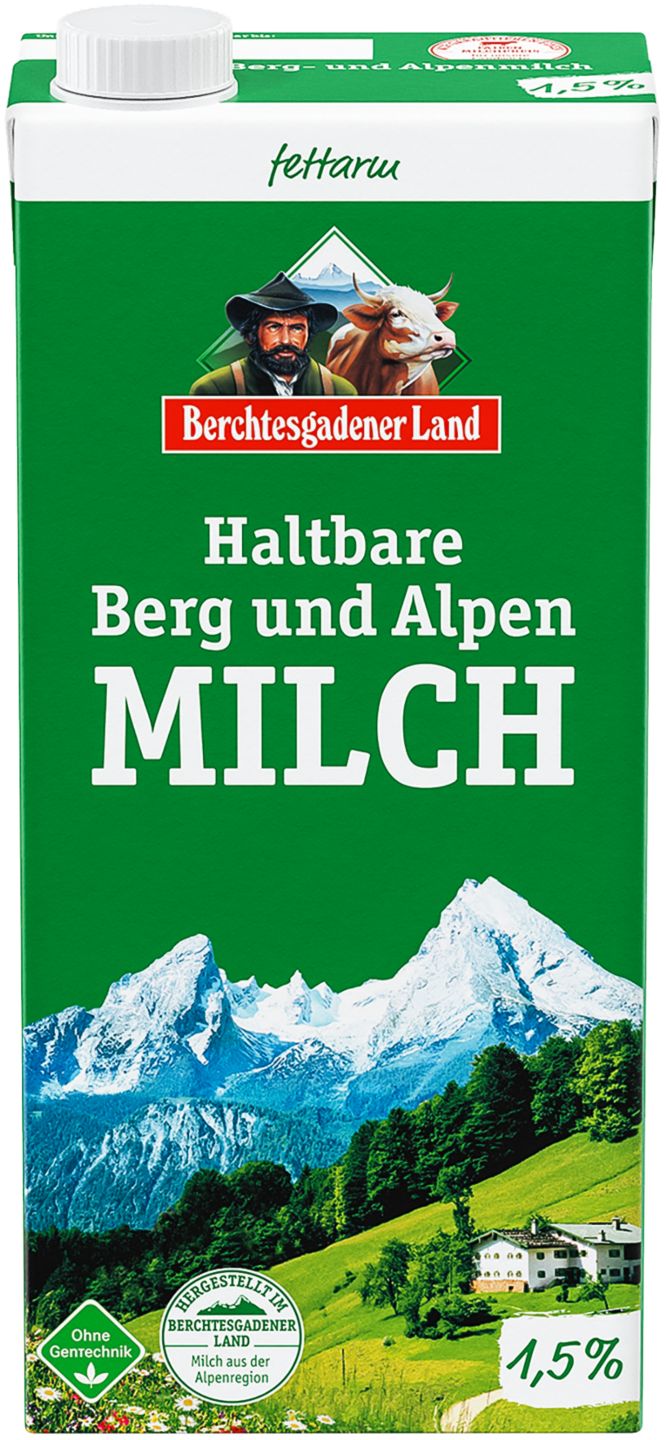 BERCHTESGADENER LAND Haltbare Berg- & Alpenmilch fettarm